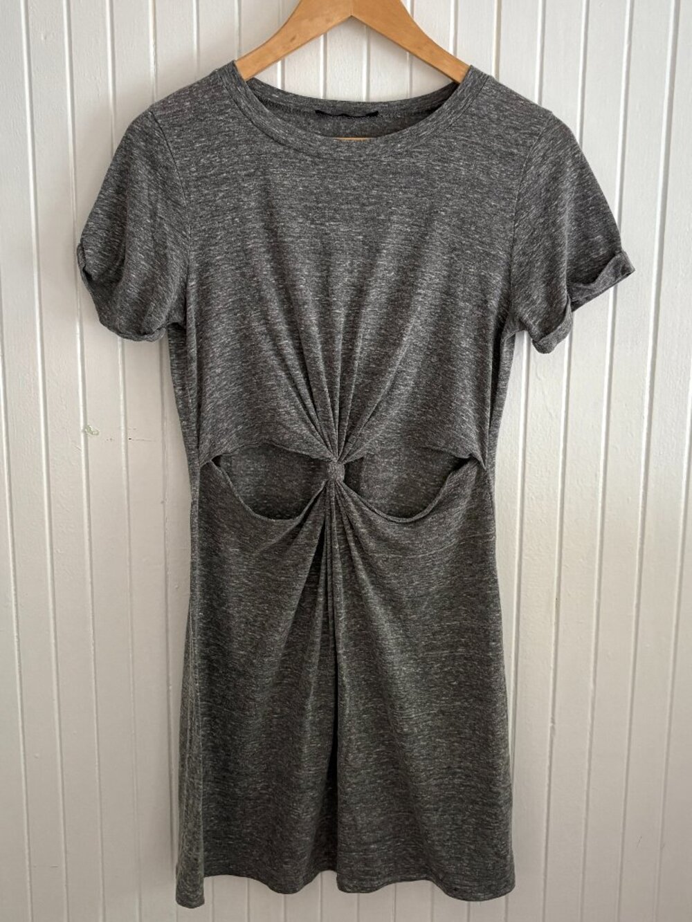 Knot Front Cutout T-Shirt Mini Dress